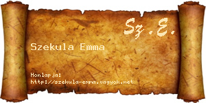 Szekula Emma névjegykártya